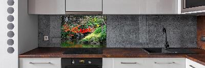 Achterwand keuken Japanse tuin