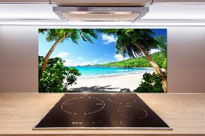 Spatscherm keuken strand op de Seychellen