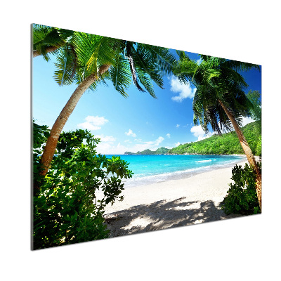 Spatscherm keuken strand op de Seychellen