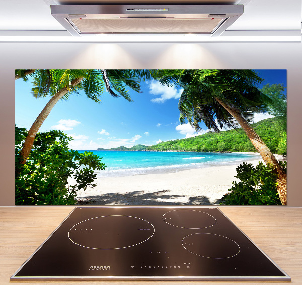 Spatscherm keuken strand op de Seychellen