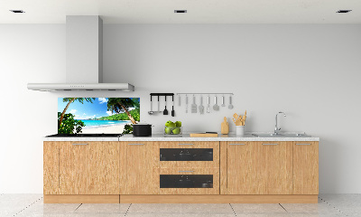 Spatscherm keuken strand op de Seychellen