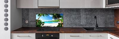 Spatscherm keuken strand op de Seychellen