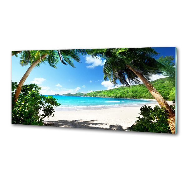 Spatscherm keuken strand op de Seychellen