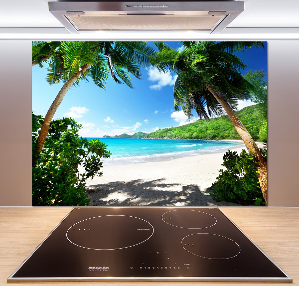 Spatscherm keuken strand op de Seychellen