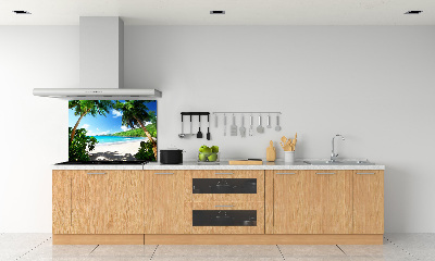 Spatscherm keuken strand op de Seychellen