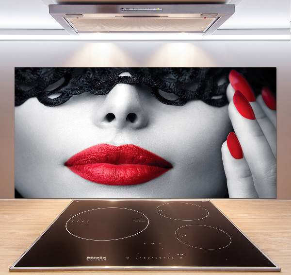 Spatscherm keuken Kanten masker