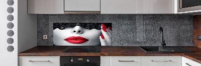 Spatscherm keuken Kanten masker