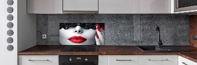 Spatscherm keuken Kanten masker