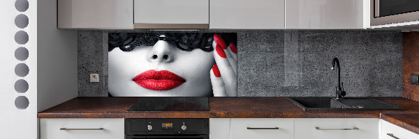 Spatscherm keuken Kanten masker