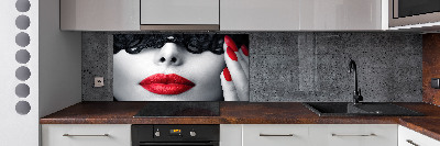Spatscherm keuken Kanten masker
