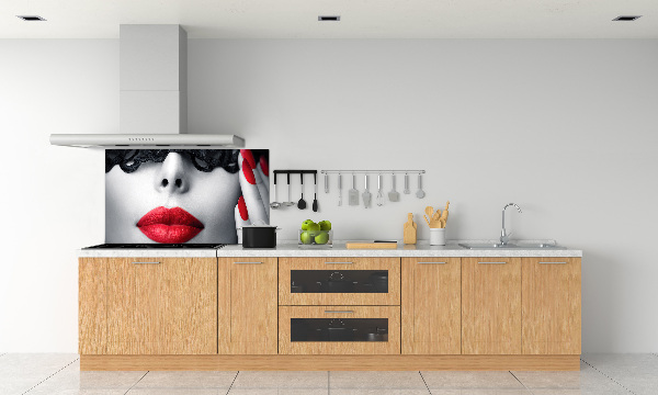 Spatscherm keuken Kanten masker