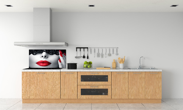 Spatscherm keuken Kanten masker