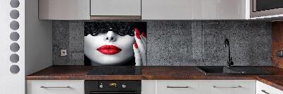 Spatscherm keuken Kanten masker