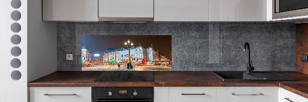 Spatplaat keuken Londen 's nachts
