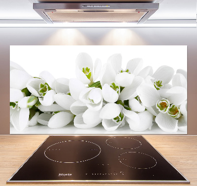 Spatscherm keuken Sneeuwklokjes