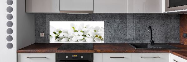 Spatscherm keuken Sneeuwklokjes
