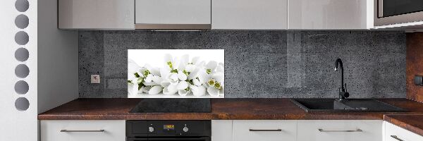 Spatscherm keuken Sneeuwklokjes