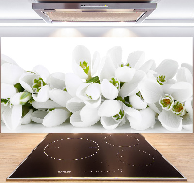Spatscherm keuken Sneeuwklokjes