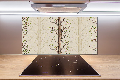 Spatplaat keuken Bomen