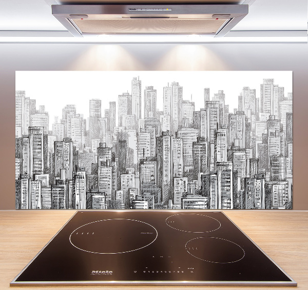 Glazen achterwand keuken Wolkenkrabbers