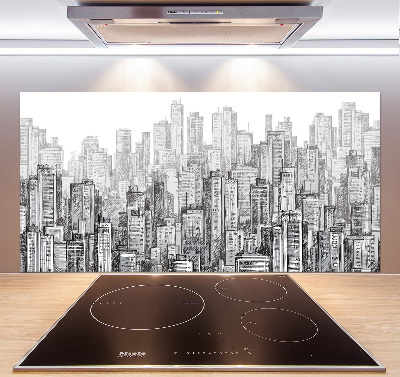 Glazen achterwand keuken Wolkenkrabbers