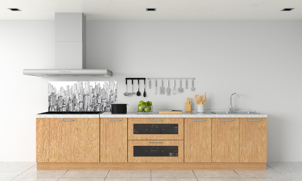 Glazen achterwand keuken Wolkenkrabbers