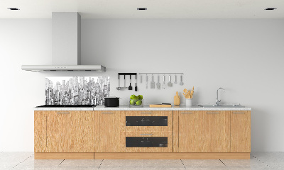 Glazen achterwand keuken Wolkenkrabbers