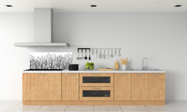 Glazen achterwand keuken Wolkenkrabbers