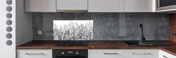 Glazen achterwand keuken Wolkenkrabbers