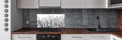 Glazen achterwand keuken Wolkenkrabbers
