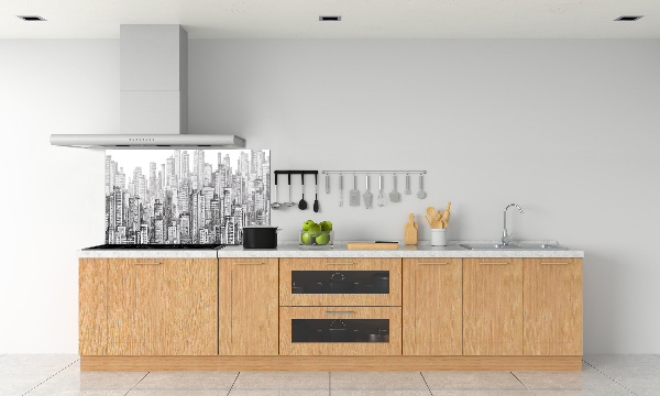 Glazen achterwand keuken Wolkenkrabbers