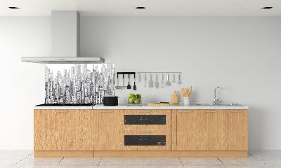 Glazen achterwand keuken Wolkenkrabbers