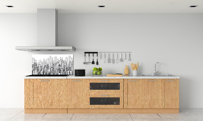 Glazen achterwand keuken Wolkenkrabbers