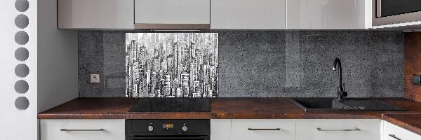 Glazen achterwand keuken Wolkenkrabbers