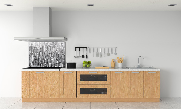Glazen achterwand keuken Wolkenkrabbers