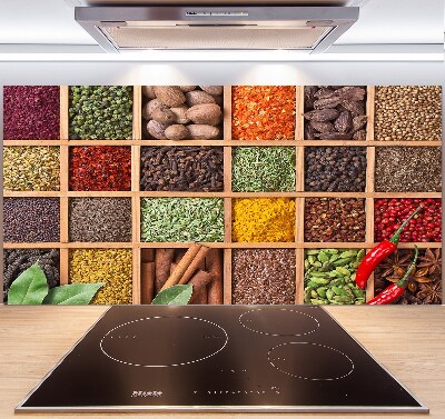 Achterwand keuken Specerijen en kruiden