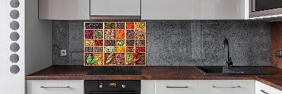 Achterwand keuken Specerijen en kruiden