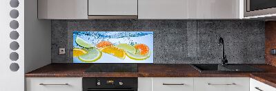 Spatplaat keuken Citrusvruchten onder water