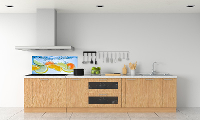 Spatplaat keuken Citrusvruchten onder water
