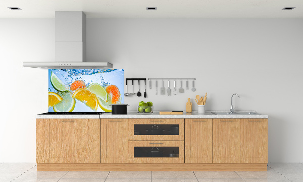 Spatplaat keuken Citrusvruchten onder water