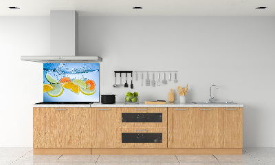 Spatplaat keuken Citrusvruchten onder water