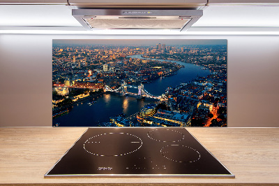 Spatscherm keuken Londen vanuit vogelperspectief