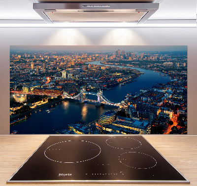 Spatscherm keuken Londen vanuit vogelperspectief