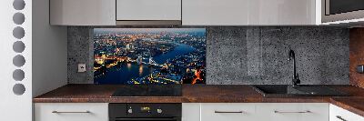 Spatscherm keuken Londen vanuit vogelperspectief