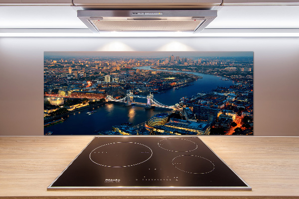 Spatscherm keuken Londen vanuit vogelperspectief