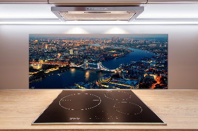 Spatscherm keuken Londen vanuit vogelperspectief