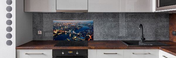 Spatscherm keuken Londen vanuit vogelperspectief