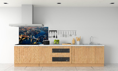 Spatscherm keuken Londen vanuit vogelperspectief