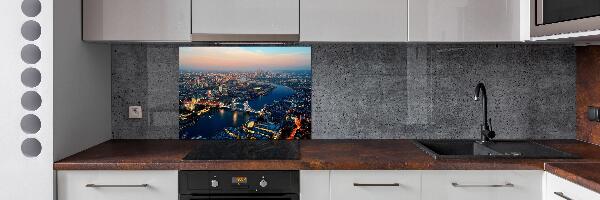 Spatscherm keuken Londen vanuit vogelperspectief