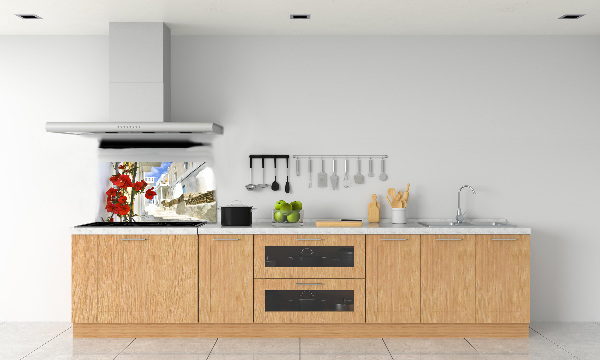 Spatscherm keuken Londen vanuit vogelperspectief